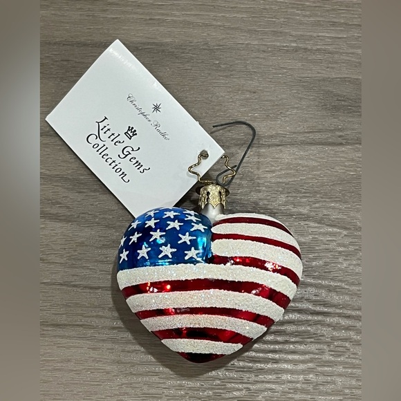VINTAGE 2002 CHRISTOPHER RADKO "AMERICA'S HEART" 20th ANNIVERSARY ORNAMENT - Picture 1 of 3